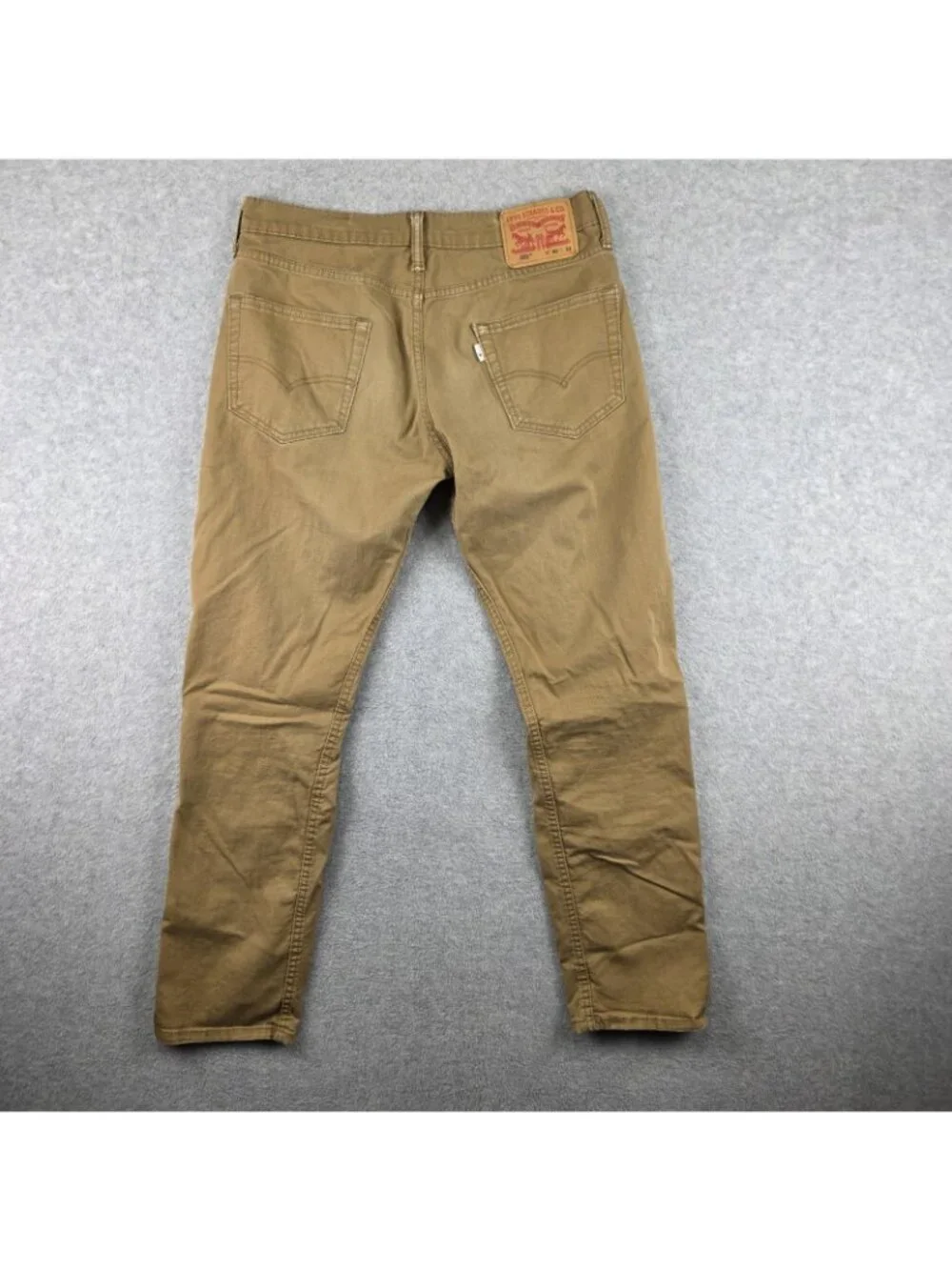Levi's 502 Jeans Mens 30x32 Beige Regular Fit Tapered Stretch Denim Khaki Cotton